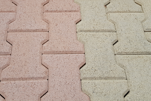 Dichromatic interlocking blocks Paving Slabs